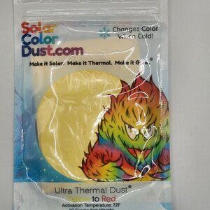 New, Yellow to Red Solar Color Dust Thermal Dust 10 Gram Pouch